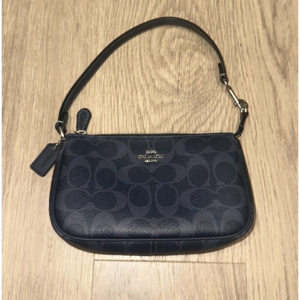 Coach Nolita 19 Signature Canvas Midnight Navy Bag Silver Hardware